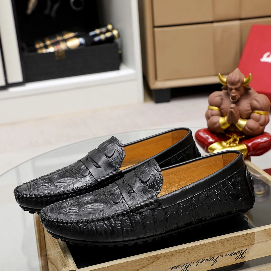 Men's shoes 💰360 🕷🕷【Ferragamo】Ferragamo Popular fashionable casual slip-on shoes🇨🇳Official website counter 1:1 production, original mold opening💯Good quality visible, imported high-end first-layer calfskin, luxurious pigskin lining🌿Very clear texture, high-quality waterproof, non-slip and wear-resistant outsole🎋High quality and low price, truly handmade🍓Color, code number 38-45
